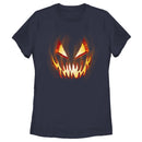 Women's Lost Gods Evil Pumpkin Face T-Shirt