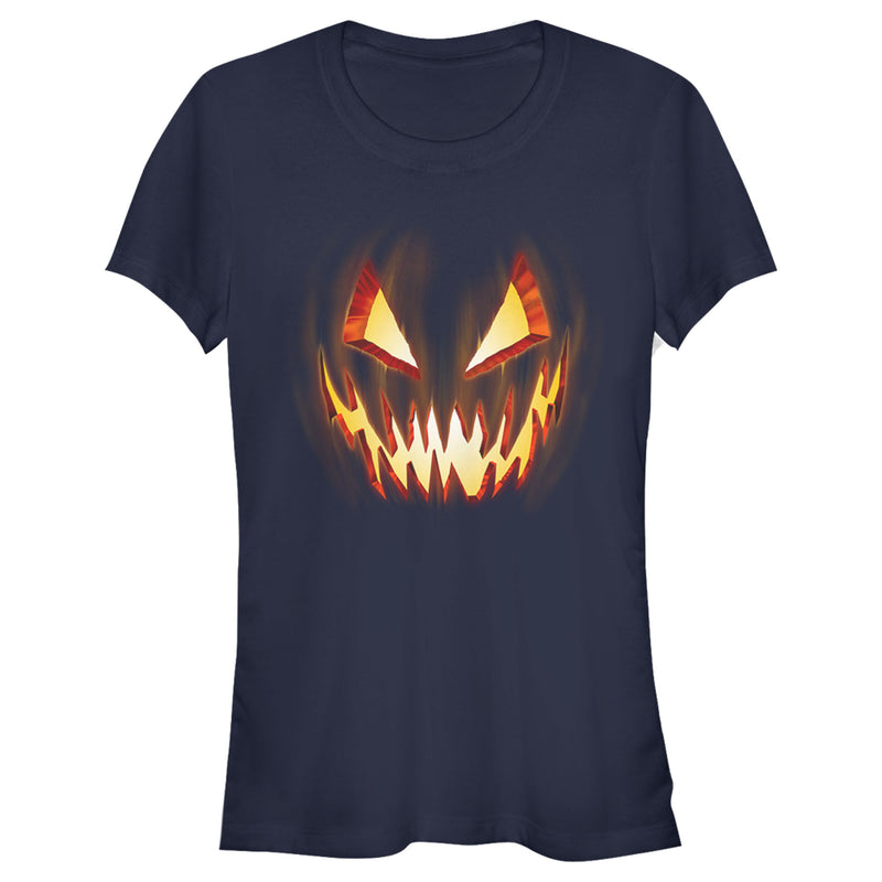 Junior's Lost Gods Evil Pumpkin Face T-Shirt