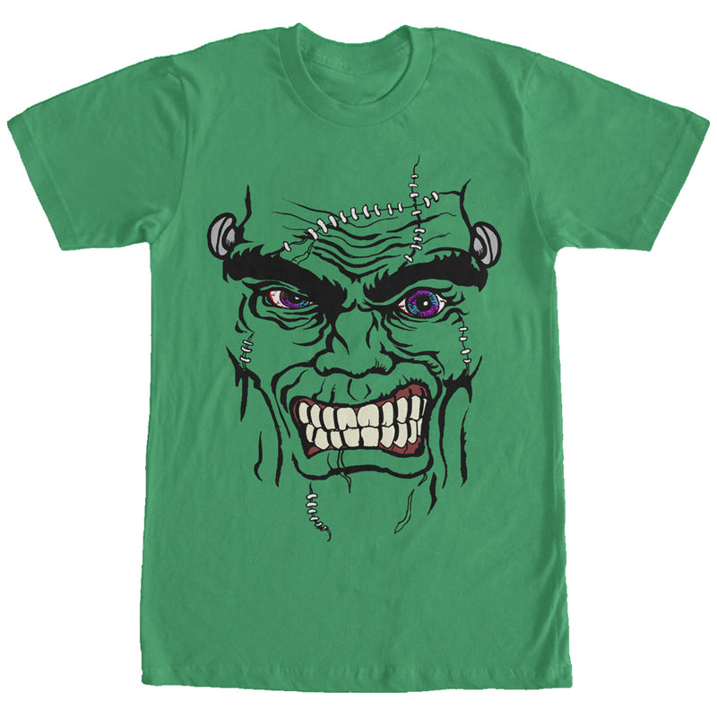 Men's Lost Gods Halloween Frankenstein Monster Face T-Shirt
