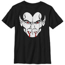 Boy's Lost Gods Halloween Dracula Vampire Face T-Shirt