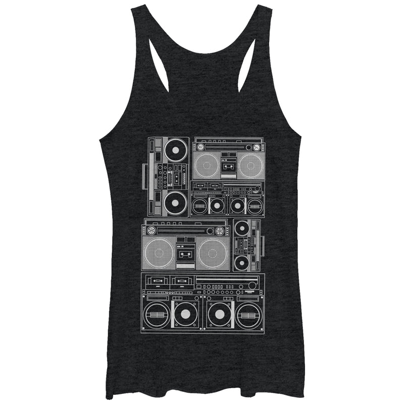 Women's Lost Gods Boomboxes Racerback Tank Top