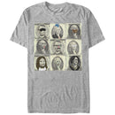 Men's Lost Gods Fourth of July  Presidential Funny Faces T-Shirt