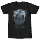 Men's Lost Gods Halloween Skull Graveyard Face T-Shirt