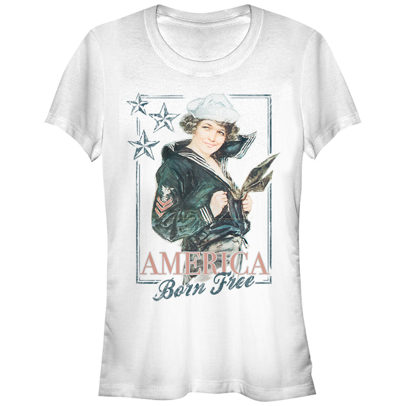 Junior's Lost Gods America Born Free T-Shirt