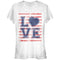 Junior's Lost Gods Stripes Love T-Shirt