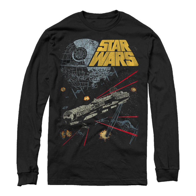 Men's Star Wars Millennium Falcon Battle Long Sleeve Shirt