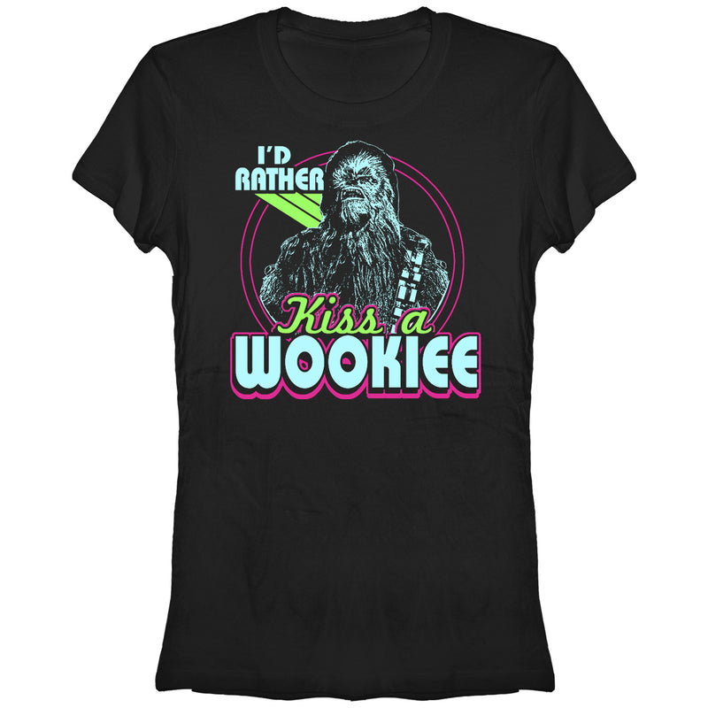 Junior's Star Wars Rather Kiss a Wookiee T-Shirt