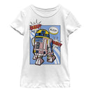 Girl's Star Wars R2-D2 Sounds Comic Book Print T-Shirt