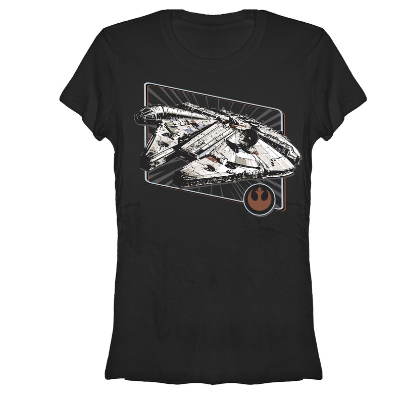 Junior's Star Wars Millennium Falcon Rebel Insignia T-Shirt