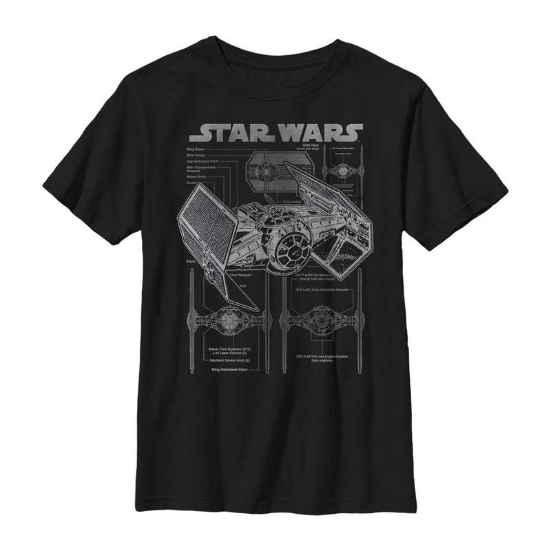Boy's Star Wars TIE Fighterprint T-Shirt