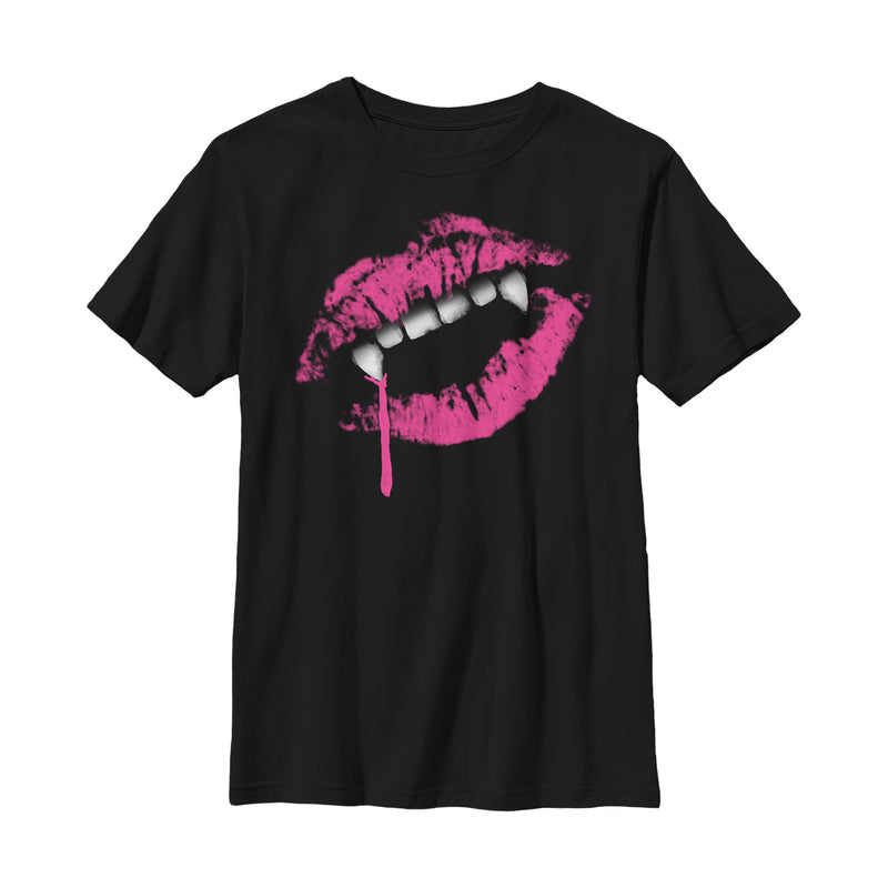 Boy's Lost Gods Halloween Lipstick Vampire Fangs T-Shirt