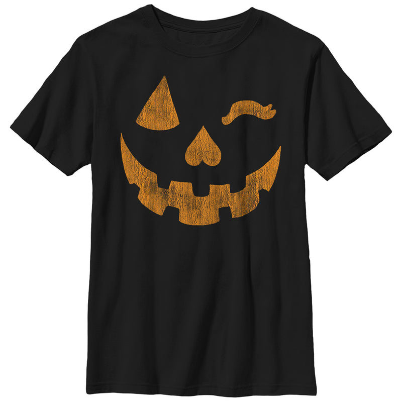 Boy's Lost Gods Halloween Jack-o'-Lantern Wink T-Shirt