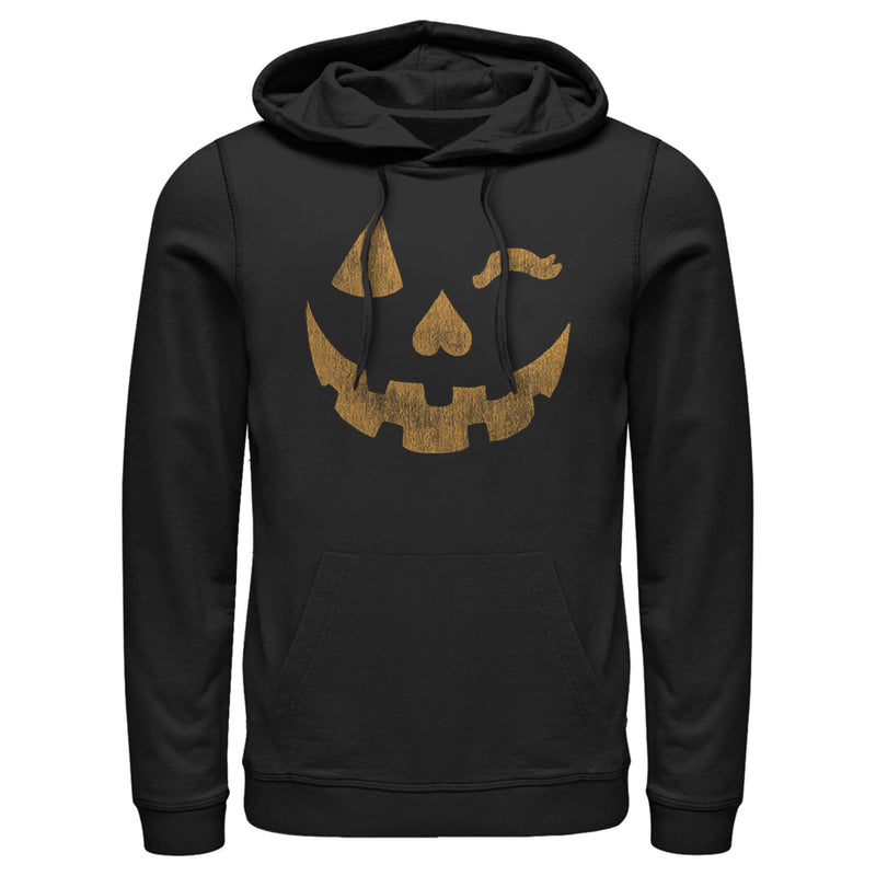 Men's Lost Gods Halloween Jack-o'-Lantern Wink Pull Over Hoodie