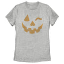 Women's Lost Gods Halloween Jack-o'-Lantern Wink T-Shirt
