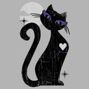 Men's Lost Gods Halloween Full Moon Black Cat Heart Pull Over Hoodie