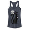 Junior's Lost Gods Halloween Full Moon Black Cat Heart Racerback Tank Top