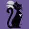 Women's Lost Gods Halloween Full Moon Black Cat Heart Racerback Tank Top