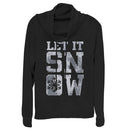 Junior's CHIN UP Let It Snowflake Cowl Neck Sweatshirt