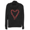 Junior's CHIN UP Christmas Candy Cane Heart Cowl Neck Sweatshirt