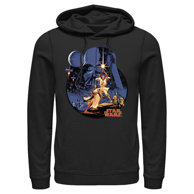 Men's Star Wars: A New Hope Galactic Battle Logo Pull Over Hoodie