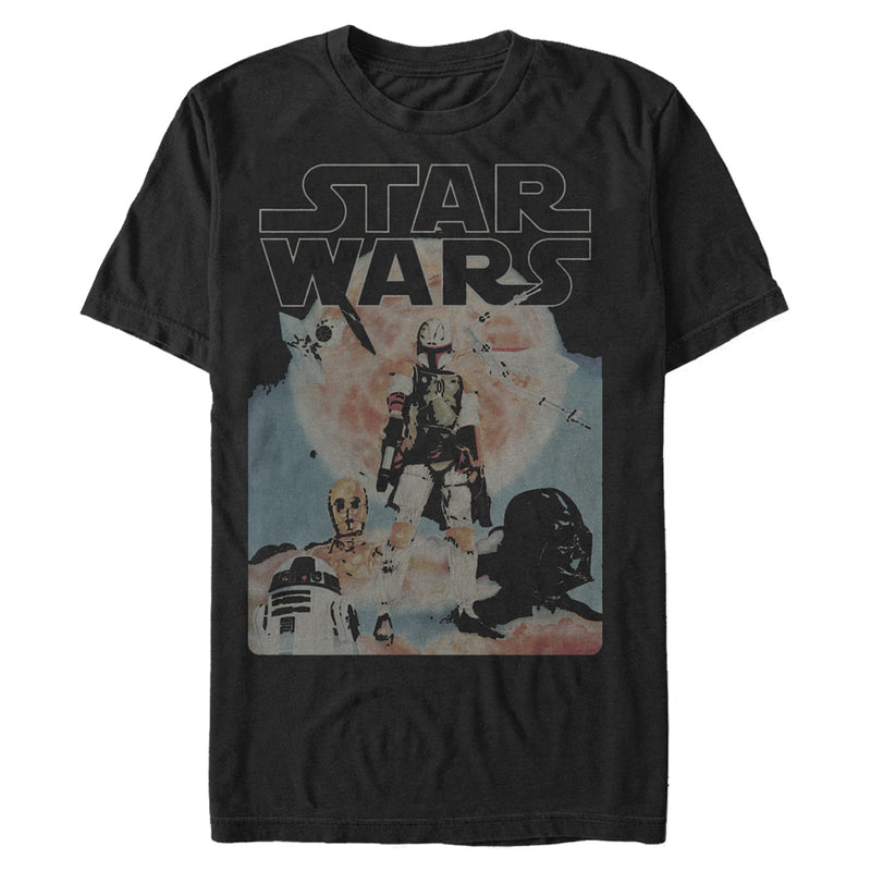 Men's Star Wars Boba Fett and Droids T-Shirt
