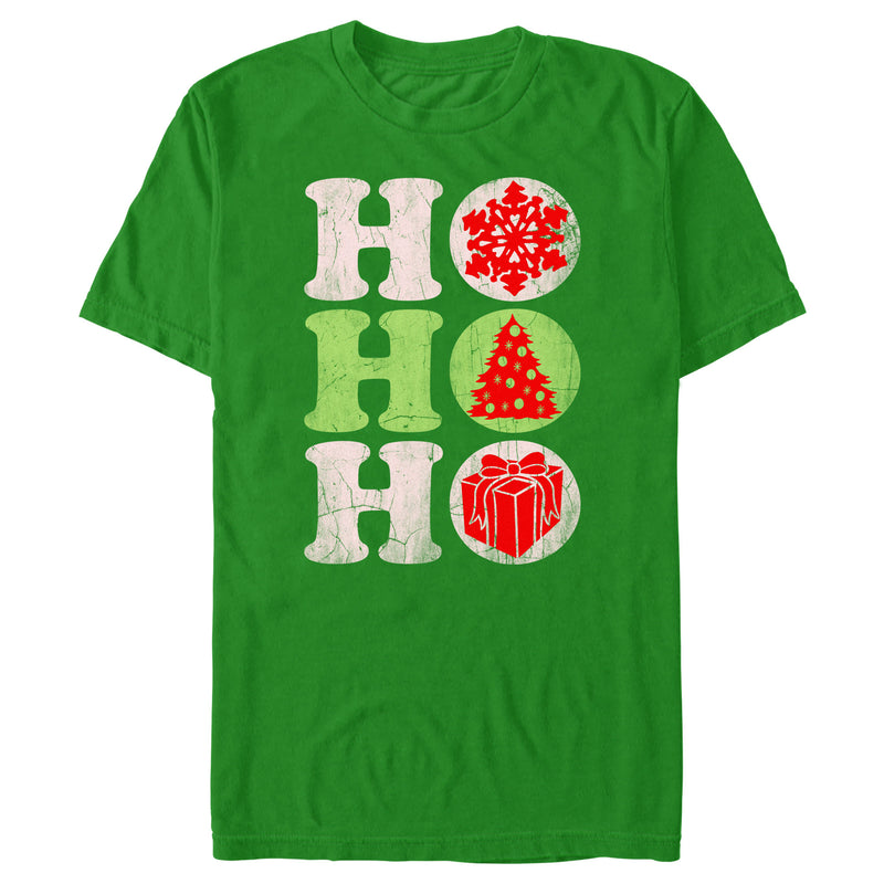 Men's Lost Gods Christmas Distressed Ho Ho Ho T-Shirt