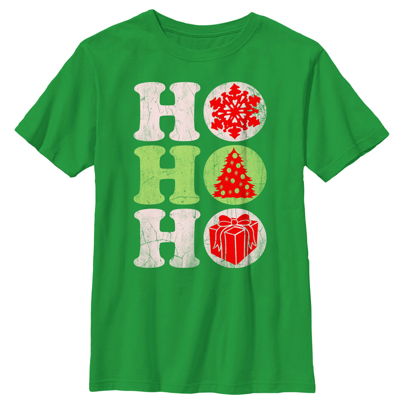 Boy's Lost Gods Christmas Distressed Ho Ho Ho T-Shirt