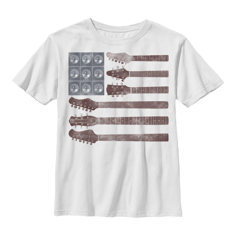 Boy's Lost Gods American Flag Guitar T-Shirt