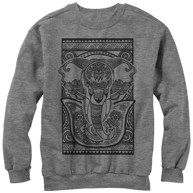 Men's Lost Gods Elephant Tribal Print Sweatshirt