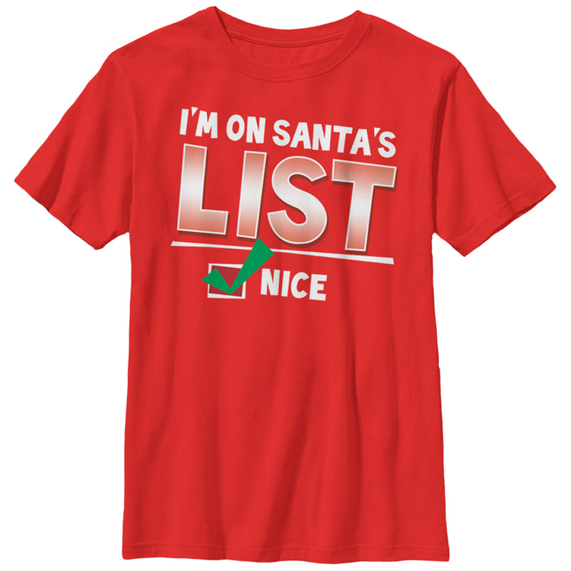 Boy's Lost Gods Christmas Nice List T-Shirt