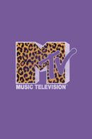 Women's MTV Cheetah Print Logo Racerback Tank Top