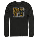 Men's MTV Cheetah Print Logo Long Sleeve Shirt