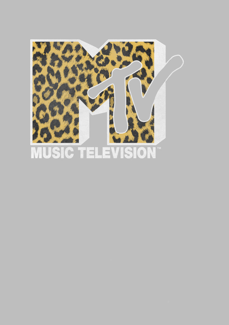 Men's MTV Cheetah Print Logo Long Sleeve Shirt