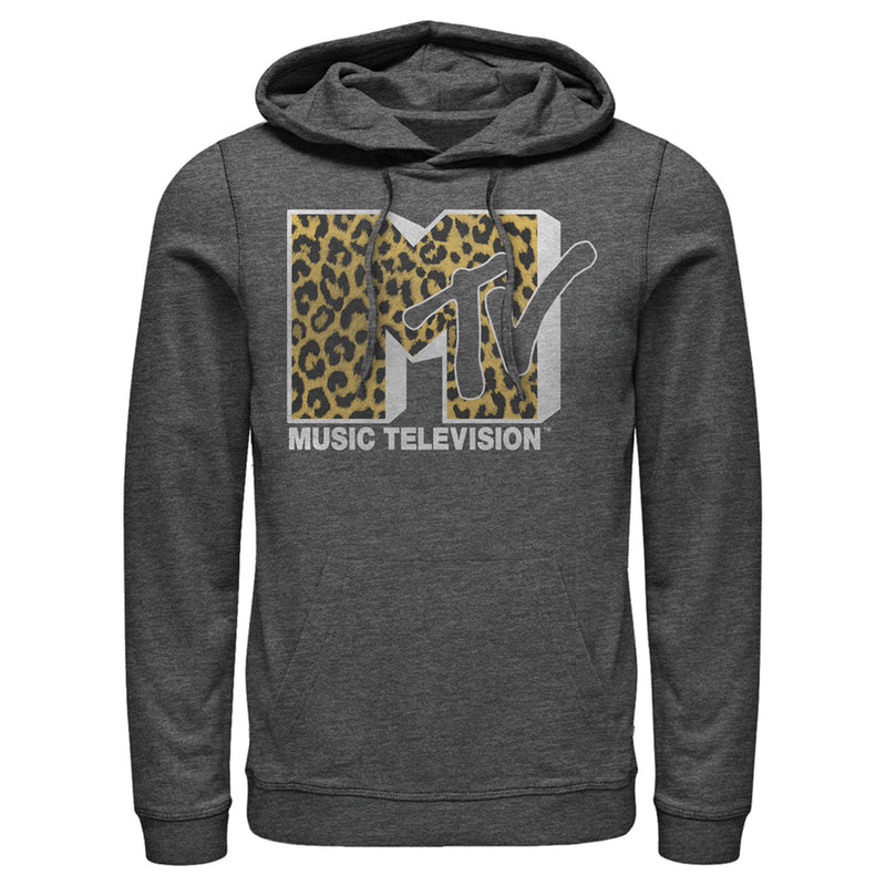 Men's MTV Cheetah Print Logo Pull Over Hoodie