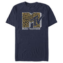 MTV Men's Cheetah Print Logo  T-Shirt