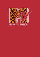 Men's MTV Cheetah Print Logo Pull Over Hoodie