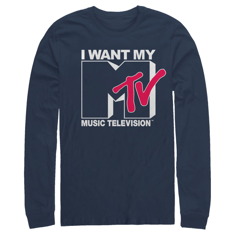 Men's MTV I Want My Music Television Long Sleeve Shirt