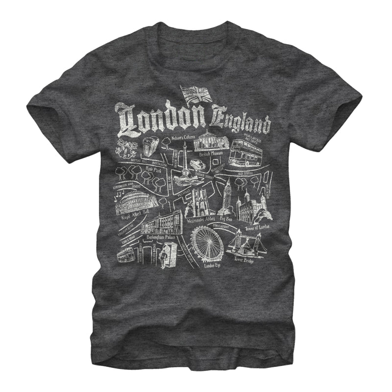 Men's Lost Gods Map of London T-Shirt