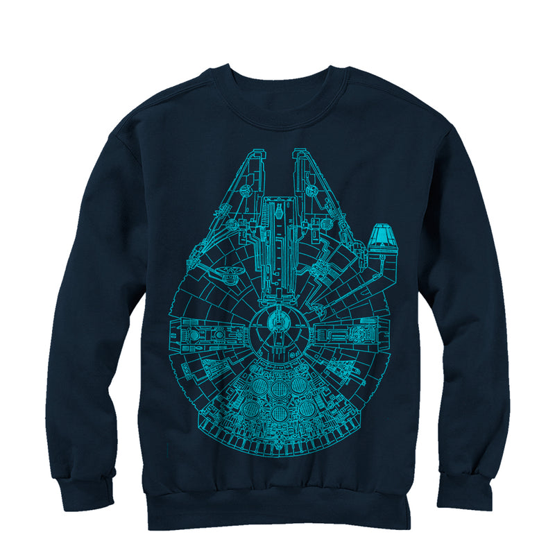 Men's Star Wars Millennium Falcon Outline Sweatshirt