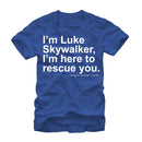 Men's Star Wars I'm Here to Rescue You T-Shirt