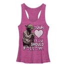 Women's Star Wars Yoda Follow Your Heart Racerback Tank Top