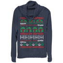 Junior's Star Wars Ugly Christmas Boba Fett Cowl Neck Sweatshirt