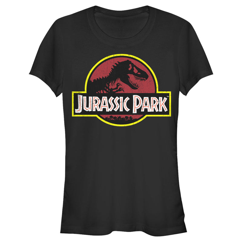 Junior's Jurassic Park T Rex Logo T-Shirt