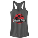 Junior's Jurassic Park Circle Logo Racerback Tank Top