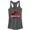 Junior's Jurassic Park Circle Logo Racerback Tank Top