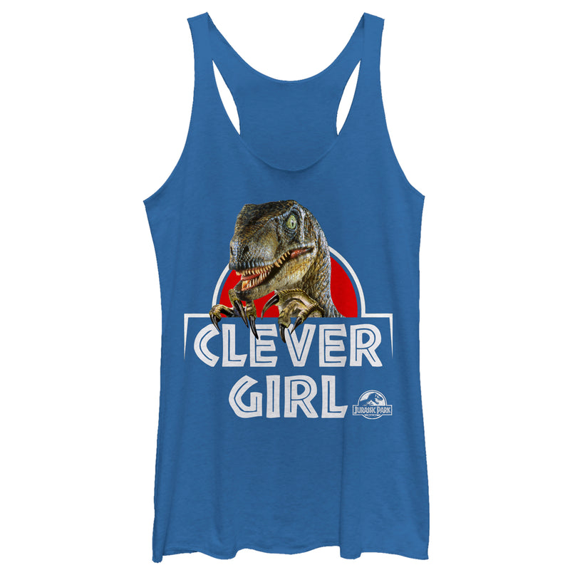 Women's Jurassic Park Clever Girl Raptor Racerback Tank Top