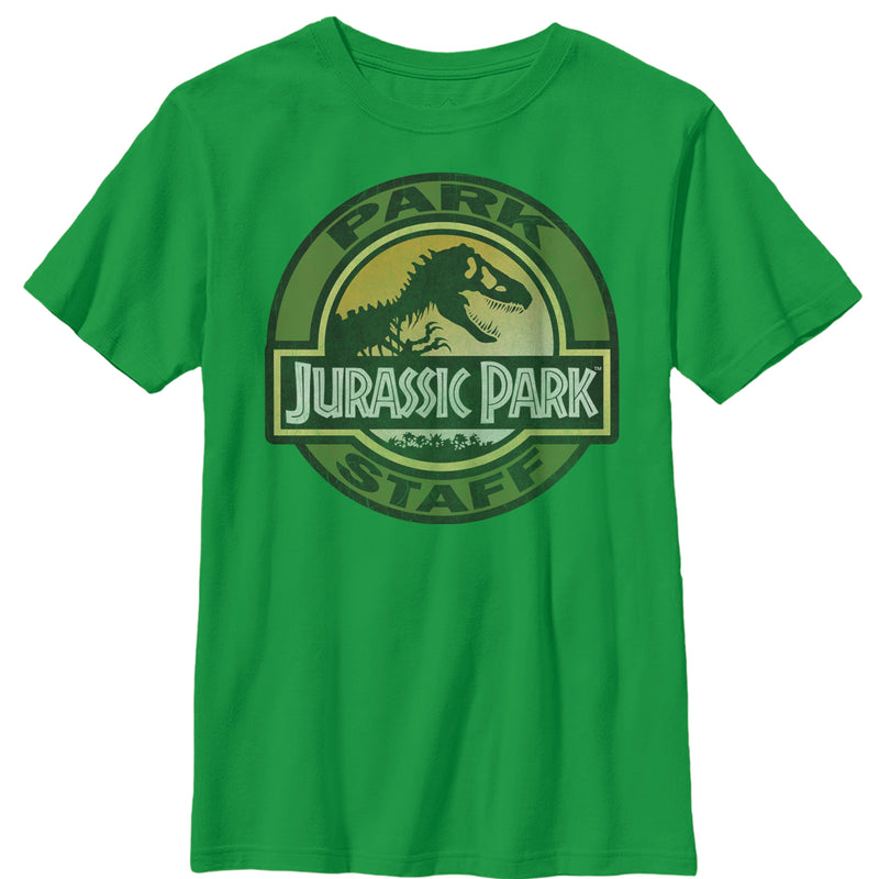 Boy's Jurassic Park The Park Staff Badge, With T-Rex T-Shirt
