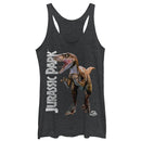 Women's Jurassic Park Velociraptor Logo Racerback Tank Top