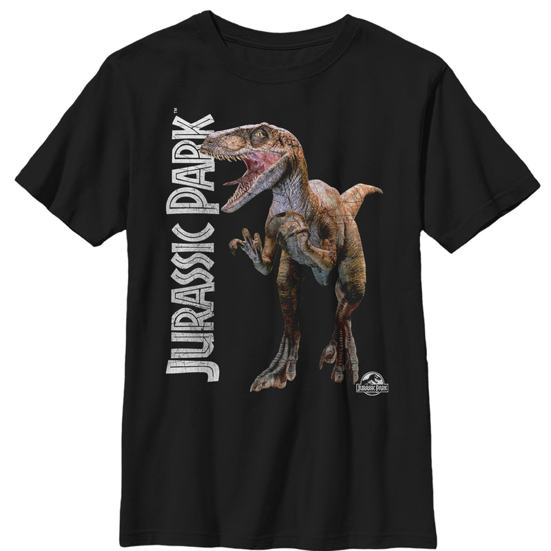 Boy's Jurassic Park Velociraptor Logo T-Shirt