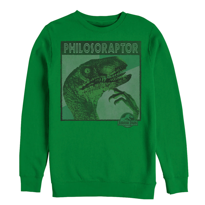 Men's Jurassic Park Deep Thinker Philosoraptor Sweatshirt